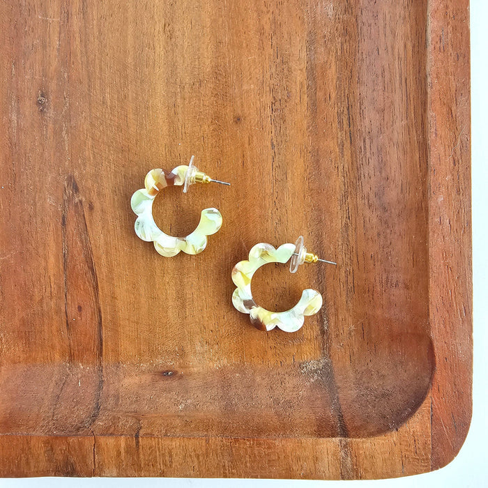 Flora Mini Hoops - Citron Zest