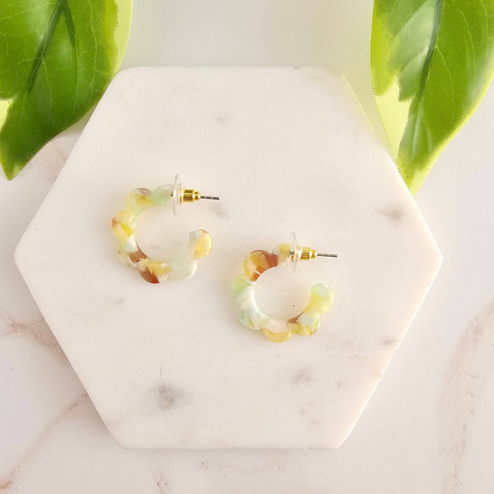 Flora Mini Hoops - Citron Zest