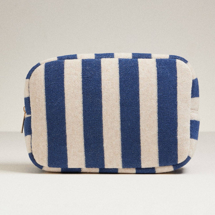 Frem Striped Terry Fabric Travel Pouch