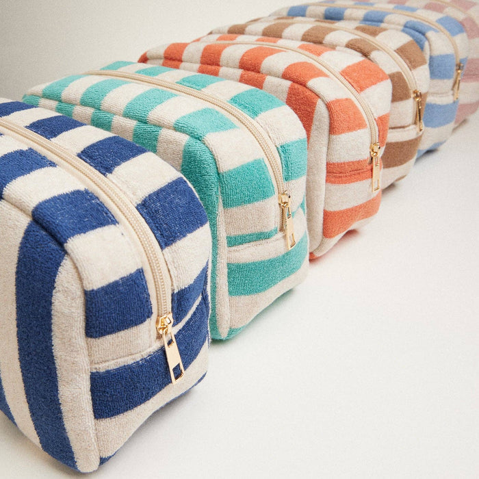 Frem Striped Terry Fabric Travel Pouch