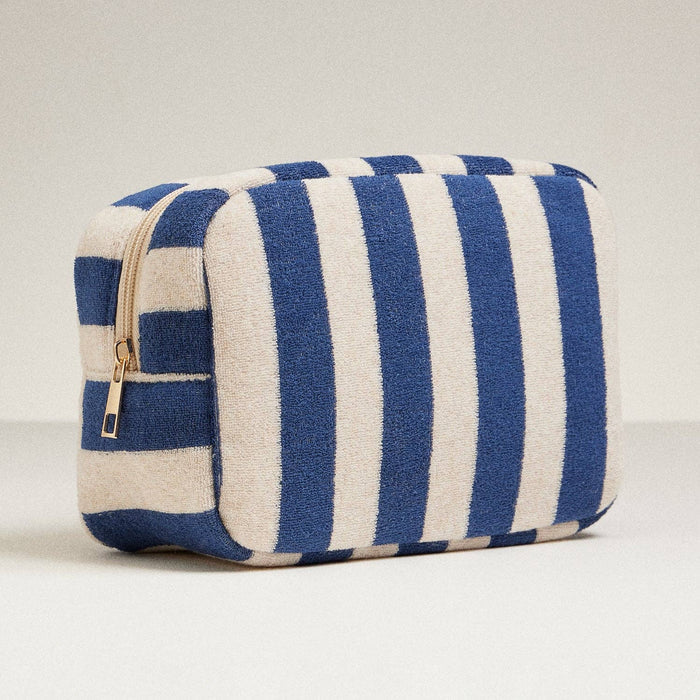 Frem Striped Terry Fabric Travel Pouch