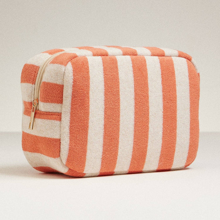 Frem Striped Terry Fabric Travel Pouch