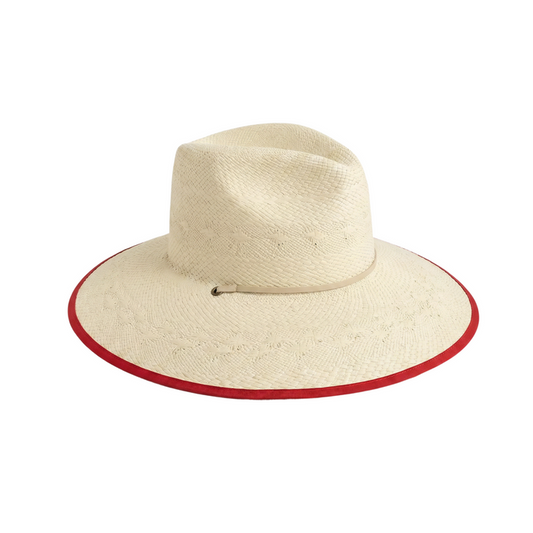 freya natural and red fiji hat