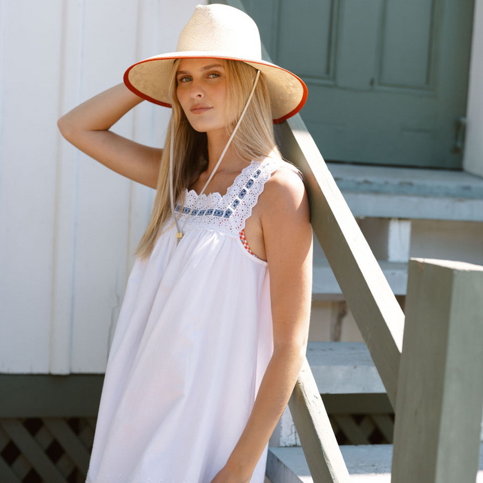 freya natural and red fiji hat