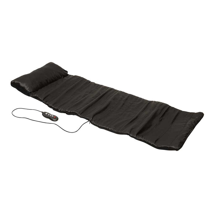 Relaxing full body massage mat with heat Full body vibration massage mat on bed Massage mat with 9 vibrating motors Compact massage mat for chair sofa or bed Heated full body massage mat for home use Vibration massage mat with targeted zones