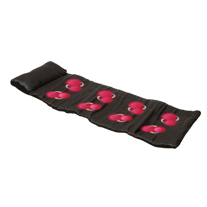 Relaxing full body massage mat with heat Full body vibration massage mat on bed Massage mat with 9 vibrating motors Compact massage mat for chair sofa or bed Heated full body massage mat for home use Vibration massage mat with targeted zones