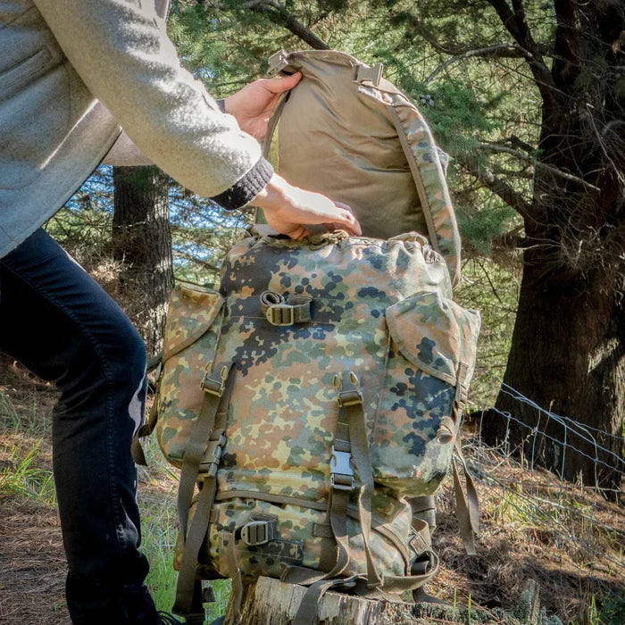 German Army Flecktarn Rucksack - German Army Surplus - Hiking Packs