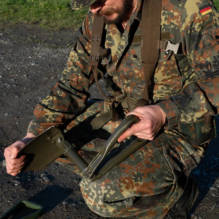 German Tri-Fold Shovel - German Army Surplus - Entrenching Tools