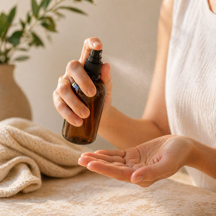 Go-For-Zero-Australia-Amber-Glass Bottle-with-Atomiser-and-Clear Overcap-Empty-100ml-Spray