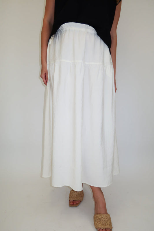 Go With It Lightweight Tie Midi Skirt - The Pink Tulip Clothing