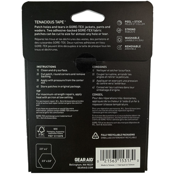 Gore-Tex Fabric Repair Patches - GearAid - Apparel Maintenance