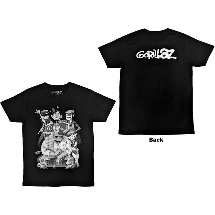 GORILLAZ - GEORGE SPRAY - T-Shirt Black (Back Print)