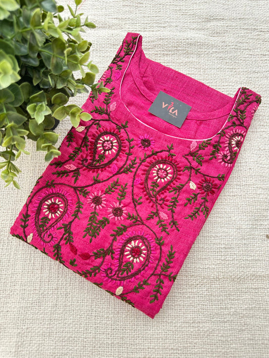 Hand Emb Vikhadi cotton kurti