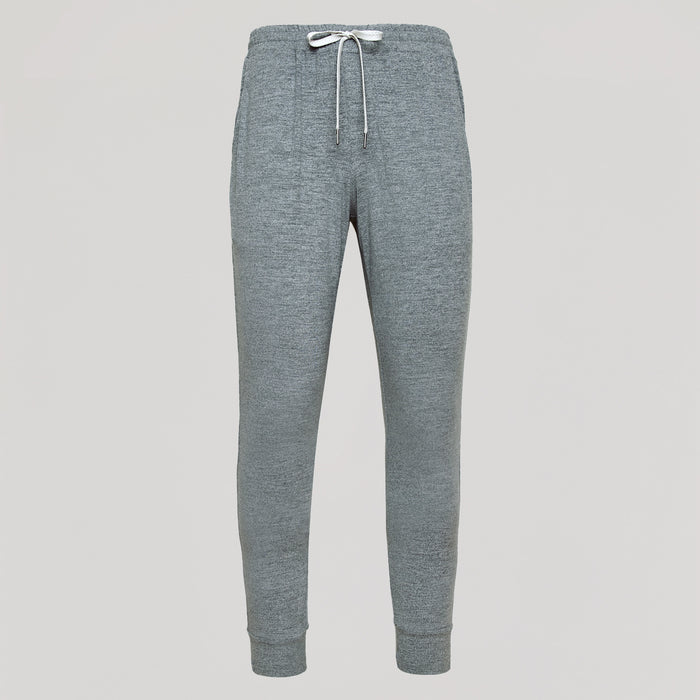 Heather Gray Active Joggers with drawstring waistband and tapered cuffs.