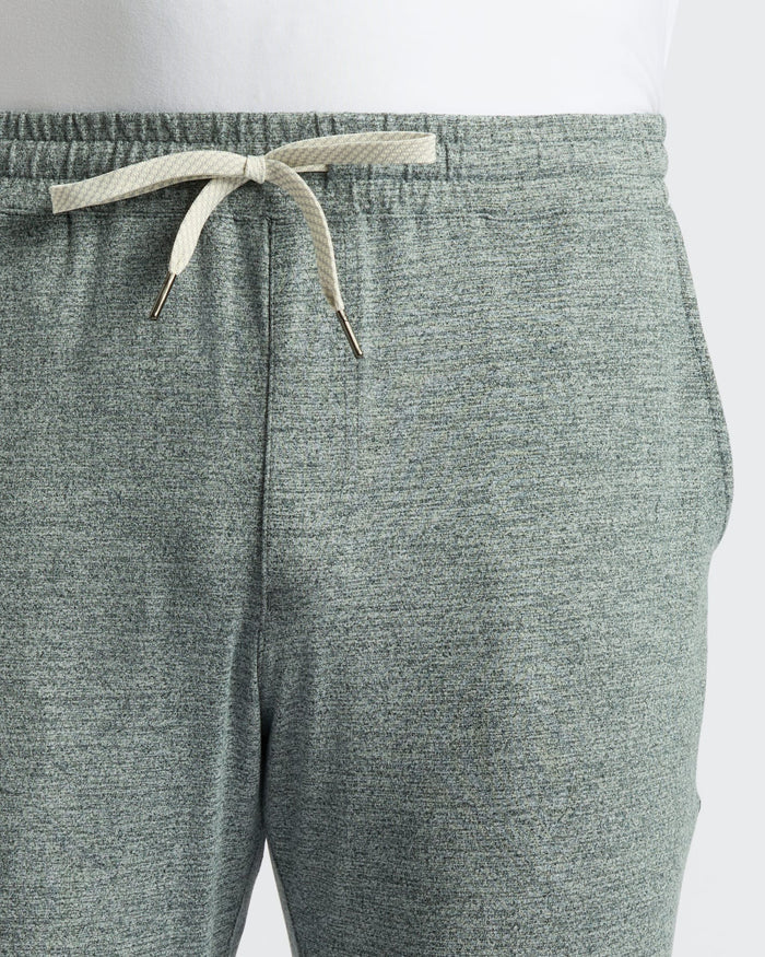 Heather Gray Active Joggers with elastic waistband and drawstring, side pocket visible.