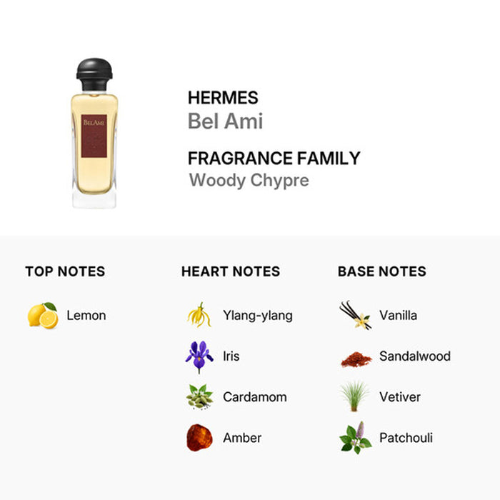 Hermes Bel Ami Eau de Toilette Spray, 3.3 oz
