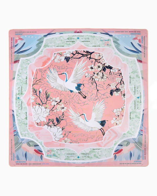 Heron Mahjong Mat in Tube | Luxury American Mahjong Playing Mat