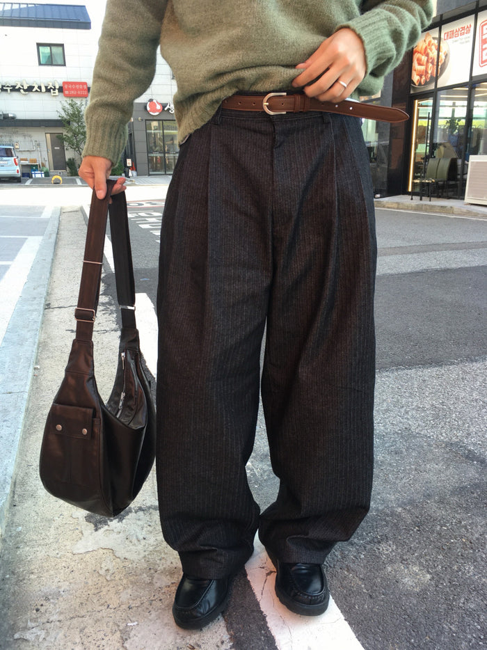 Herringbone Wide Slacks