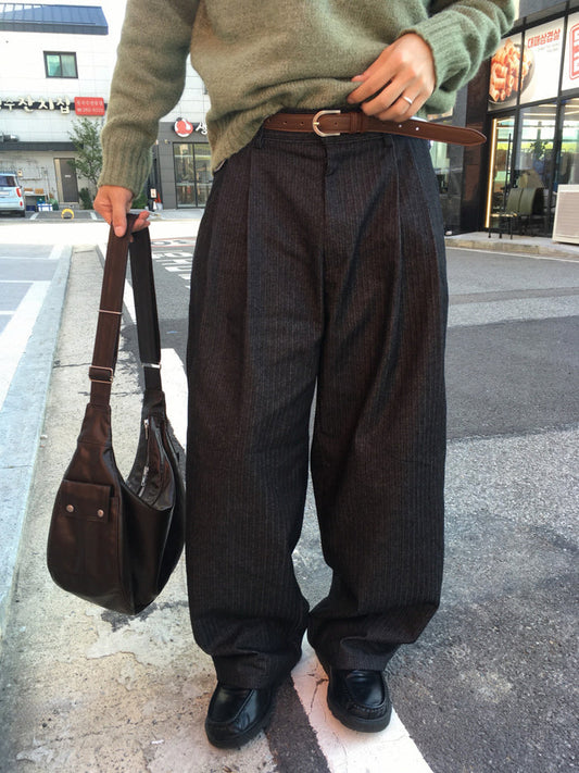 Herringbone Wide Slacks