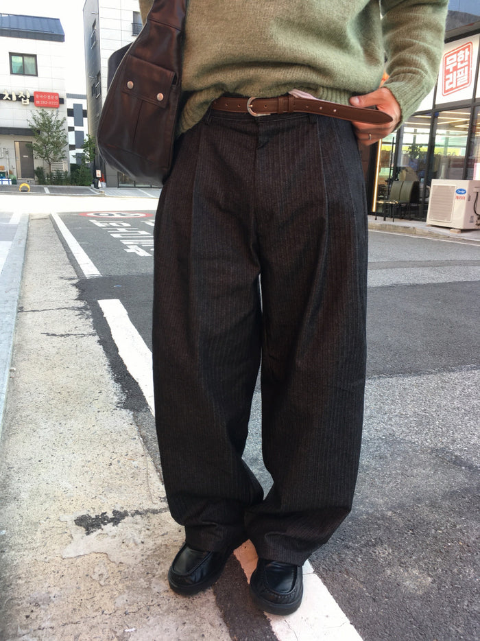 Herringbone Wide Slacks
