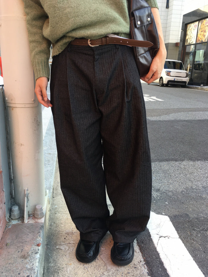 Herringbone Wide Slacks