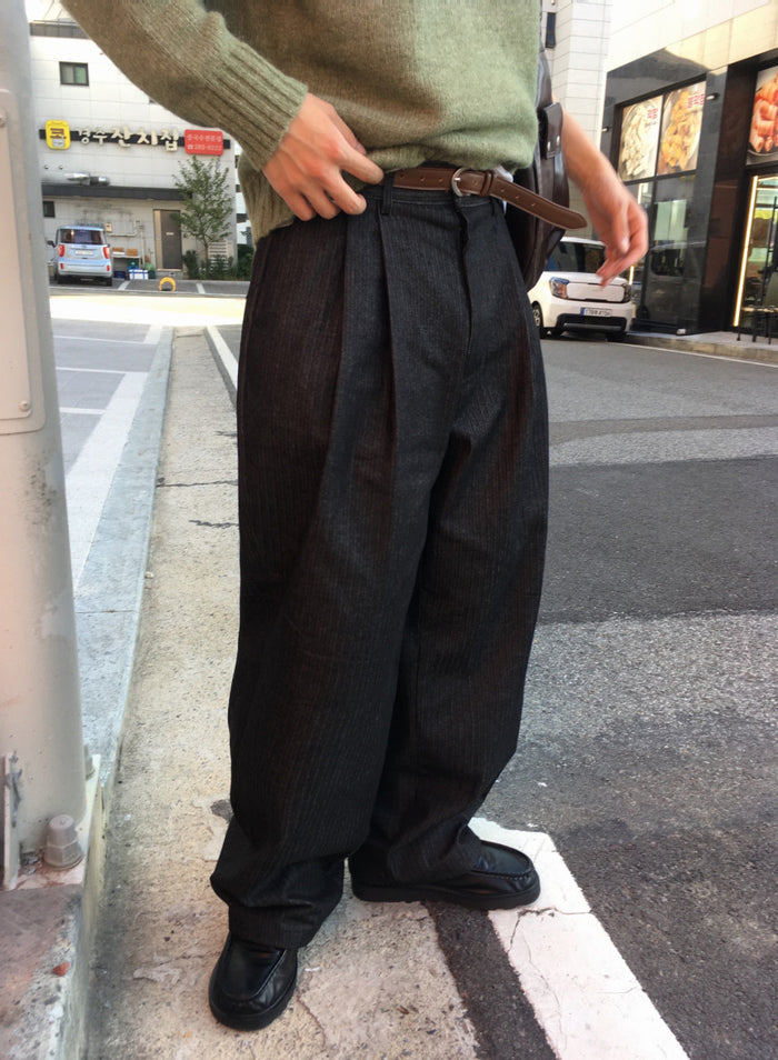 Herringbone Wide Slacks