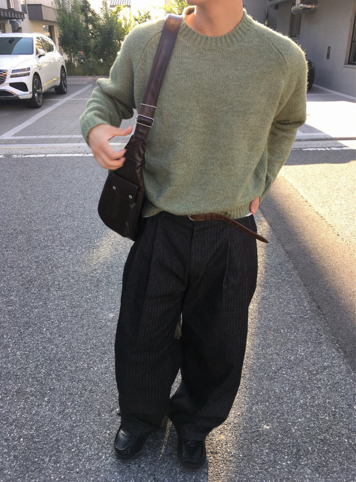 Herringbone Wide Slacks