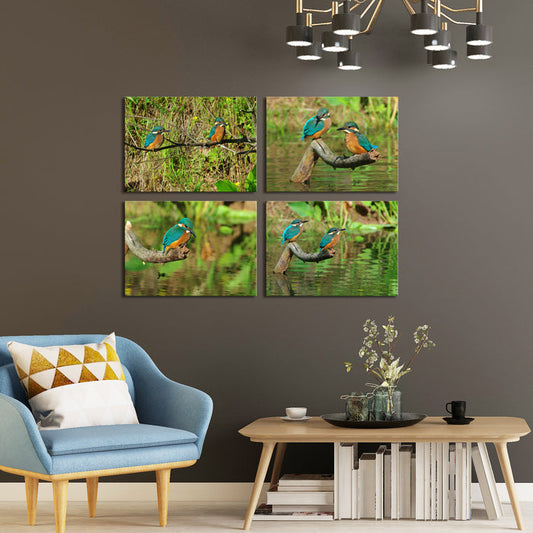 High Quality Art Print on Stretched Canvas of Four Pictures in Group