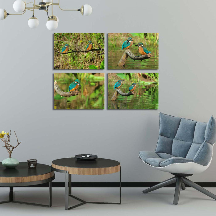 High Quality Art Print on Stretched Canvas of Four Pictures in Group
