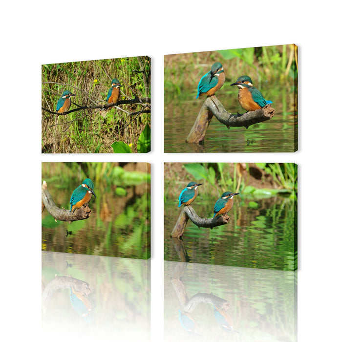 High Quality Art Print on Stretched Canvas of Four Pictures in Group