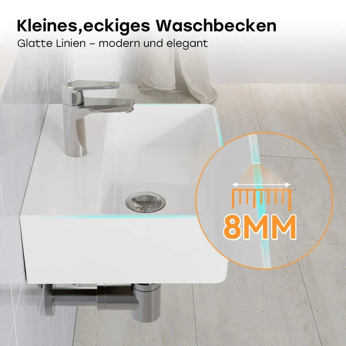 HOROW  ‎F12A-S3930 Waschbecken mit Nano-Beschichtung, Dünner 8 mm Rand