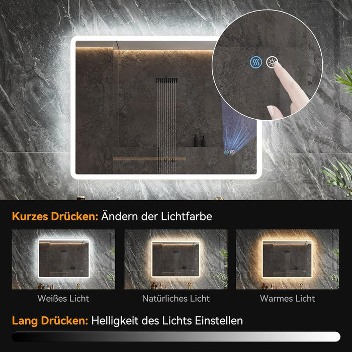 HOROW M5070S LED Badspiegel mit Beleuchtung