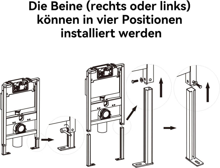HOROW T02L WC-Vorwandelement mit Unterputz 50×12×82 cm