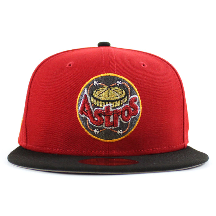 Houston Astros 1986 All Star Game New Era 59Fifty Fitted Hat (Scarlet Red Black Gray Under Brim)