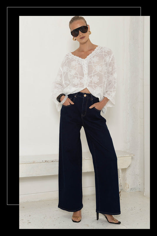Indigo Wide Leg Jean