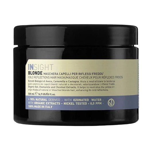 Insight Blonde Cold Reflections Brightening Hair Mask 500ml - Lashmer