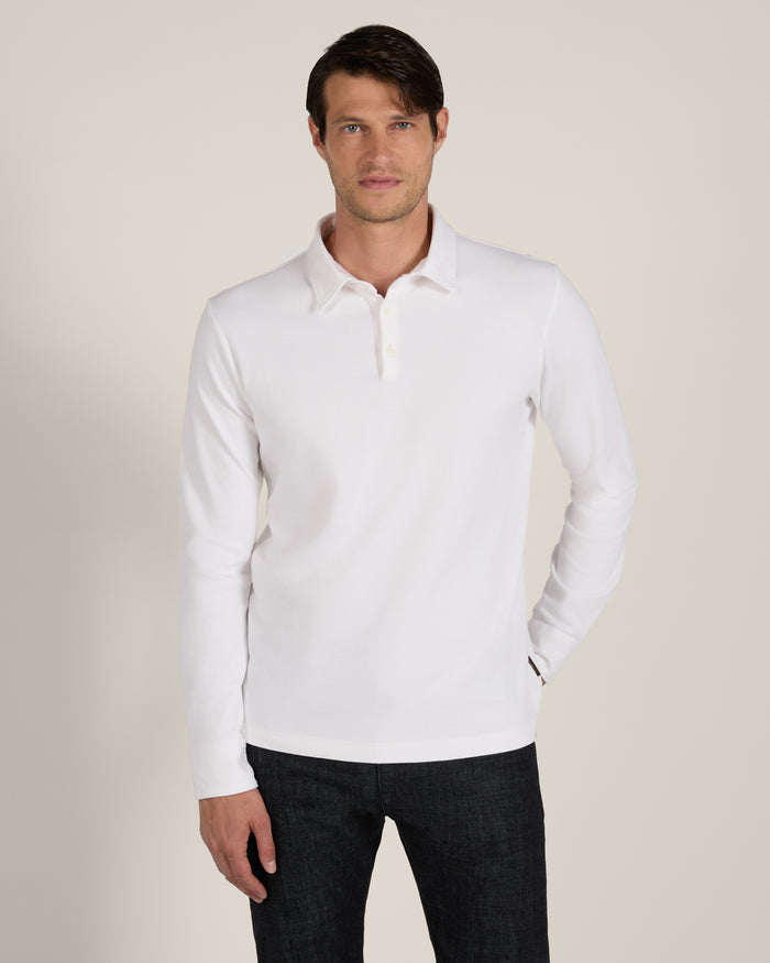 Interlock cotton polo shirt