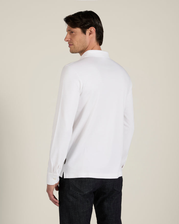 Interlock cotton polo shirt