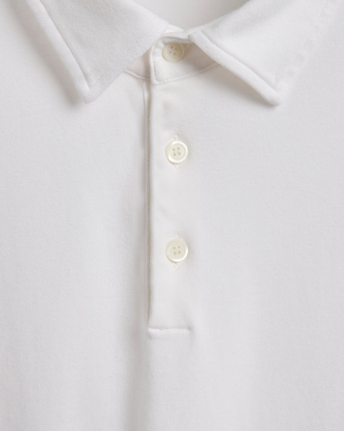 Interlock cotton polo shirt