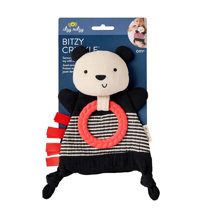 Itzy Ritzy Bitzy Crinkle Sensory Toy with Teether - Panda
