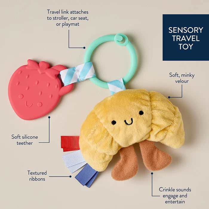 Itzy Ritzy Itzy Pal Plush & Teether - Chloe the Croissant