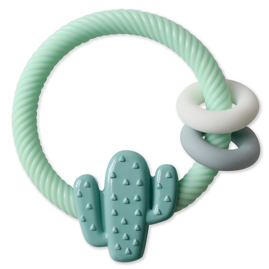 Itzy Ritzy Ritzy Rattle Silicone Teether - Cactus