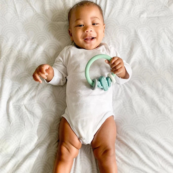 Itzy Ritzy Ritzy Rattle Silicone Teether - Cactus