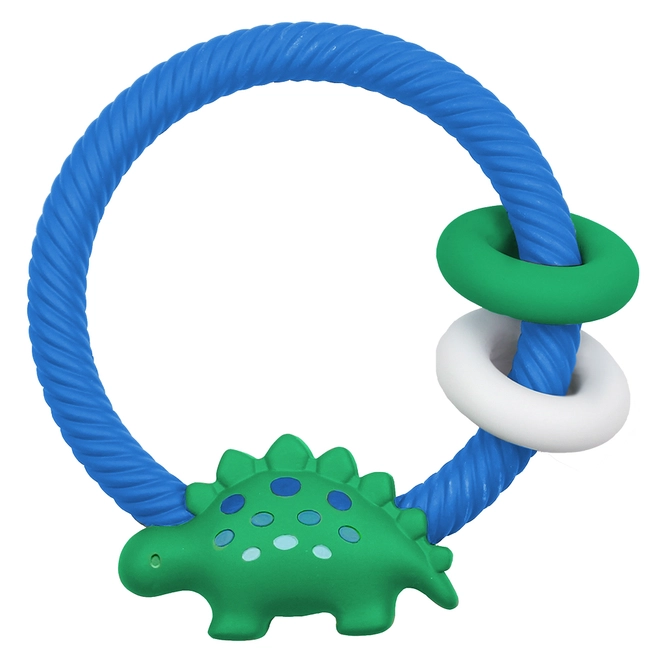 Itzy Ritzy Ritzy Rattle Silicone Teether - Dino