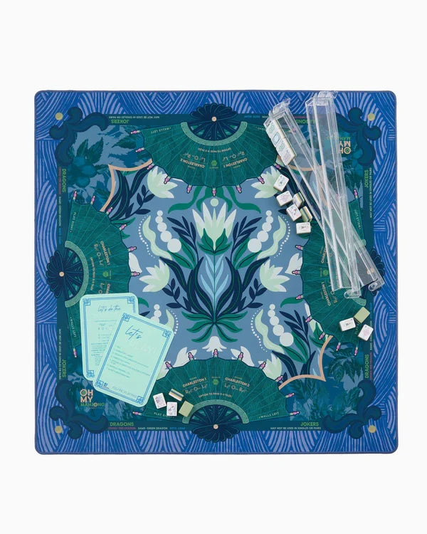 Jade Mahjong Mat in Tube | Neoprene Mahjong Playing Mat