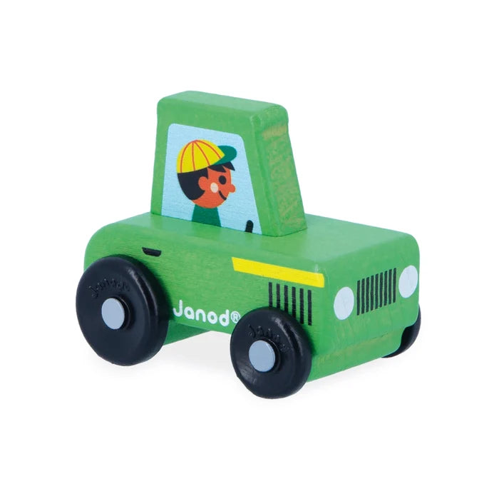 Janod Crossroads Countryside Green Tractor