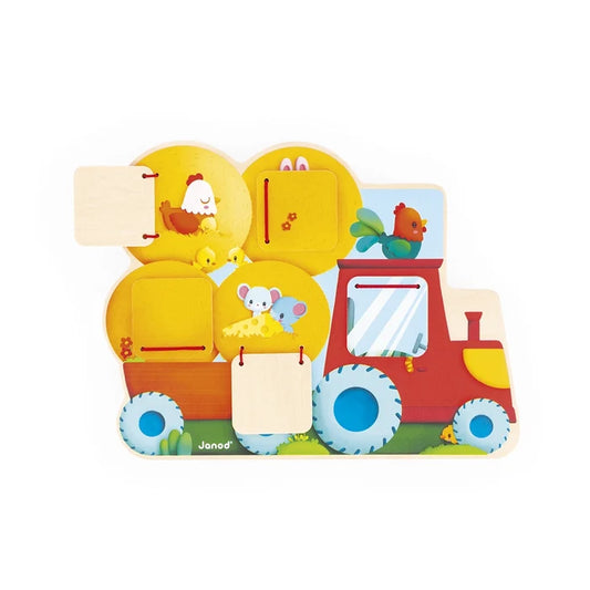 Janod Farm Flip-And-Find Tractor Puzzle