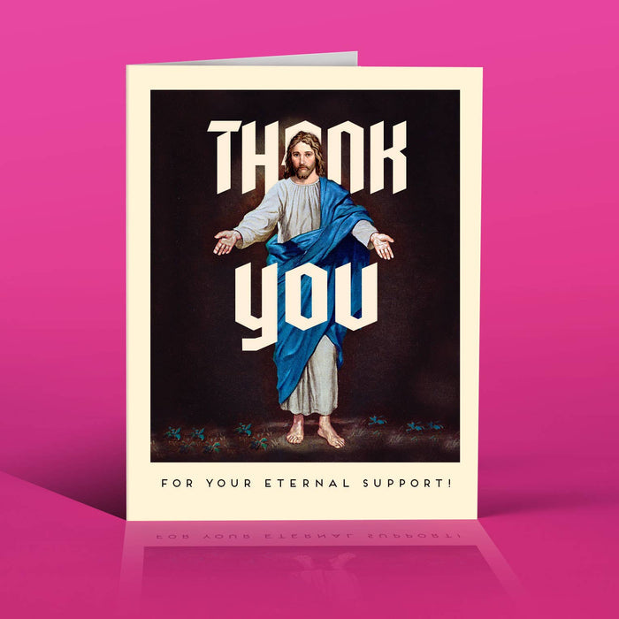 JESUS ETERNAL SUPPORT thank you card