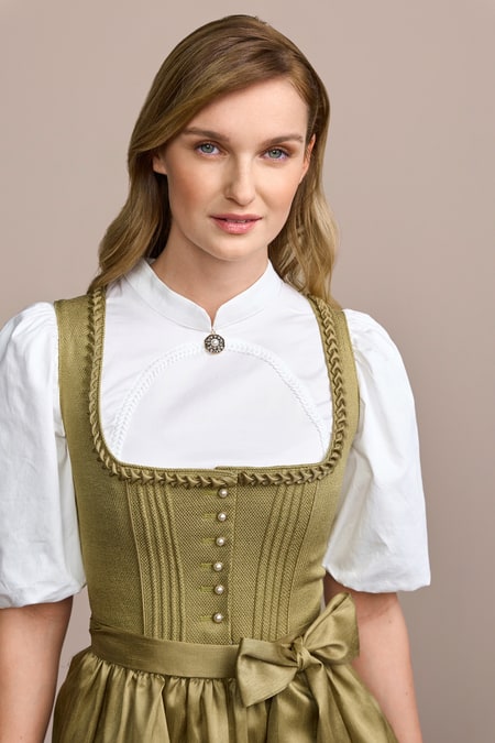 Julia Trentini Cathlin Dirndl, Olive — 70cm Long