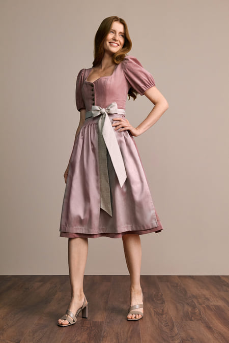 Julia Trentini Evelina Dirndl, Rose — 70cm Long